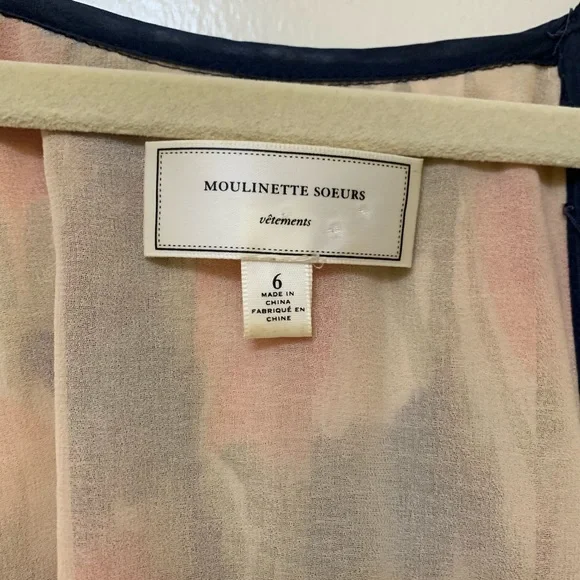 Moulinette Soeurs Pond Reflections Silk Dress Sz 6 - Picture 5 of 7